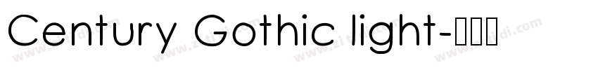 Century Gothic light字体转换